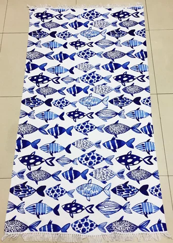 Супер Большое 100x180 см прямоугольное пляжное полотенце с кисточками пляжное одеяло Вера Брэдли красочные печатные банные полотенца 11 видов конструкций - Цвет: 10