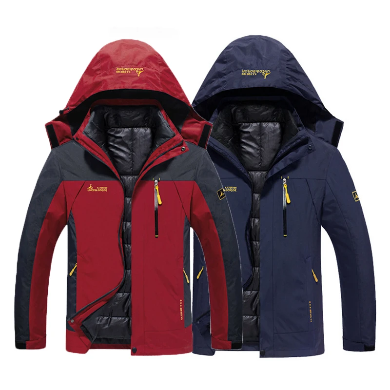 Oversized Men Winter Waterproof Fish Trekking Hiking Camp Ski Climb Warm Plus Size 3 in 1 Cotton Outdoor Jackets 6XL Coat Hood Oversized Men Winter Waterproof Fish Trekking Hiking Camp Ski Climb Warm Plus Size 3 in 1 Cotton Outdoor Jackets 6XL Coat Hood