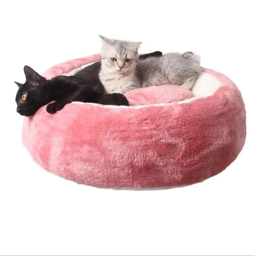 Новая Теплая подстилка для кошек, 3 цвета, мягкая нескользящая подошва, наружный диаметр 55 см