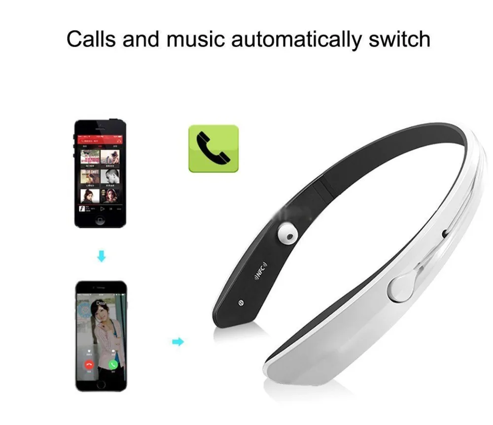 Bluetooth Headphone for Apple iPhone X 10 9 Plus 8 7 6 5 4 Hi Fi Stereo Wireless Headset Mic for Samsung Galaxy S20 S10 S9 S8