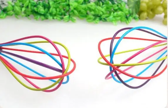 Kitchen Egg Frother Milk Beater Blender Colorful Silicone Balloon Wire Stainless Steel Whisk Kitchen Utensils lin3818