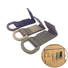 Tactical Nylon Molle Webbing Belt D-Ring Carabiner Buckle Outdoor Camping Hiking Backpack Keychain Hanger Key Hook