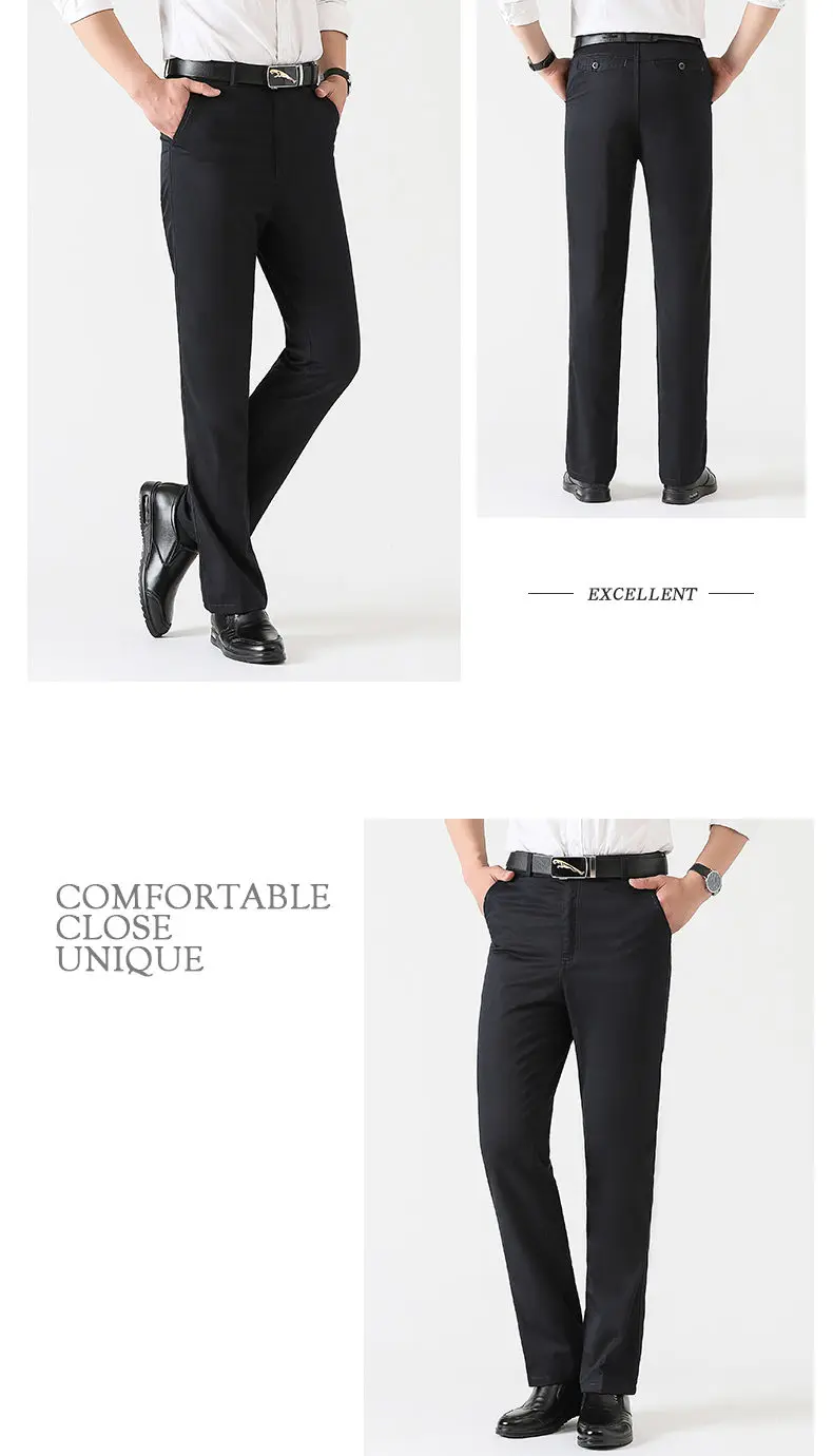 MuLS Casual Pants Men Cotton Straight Cargo Man Pant Spring Summer Autumn Formal Male Work Trousers MidWaist Full Length Size 40 12