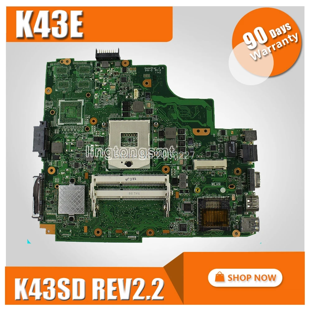 K43E Motherboard REV2.2 For ASUS A43E P43E K43E K43SD K43SV K43SJ
