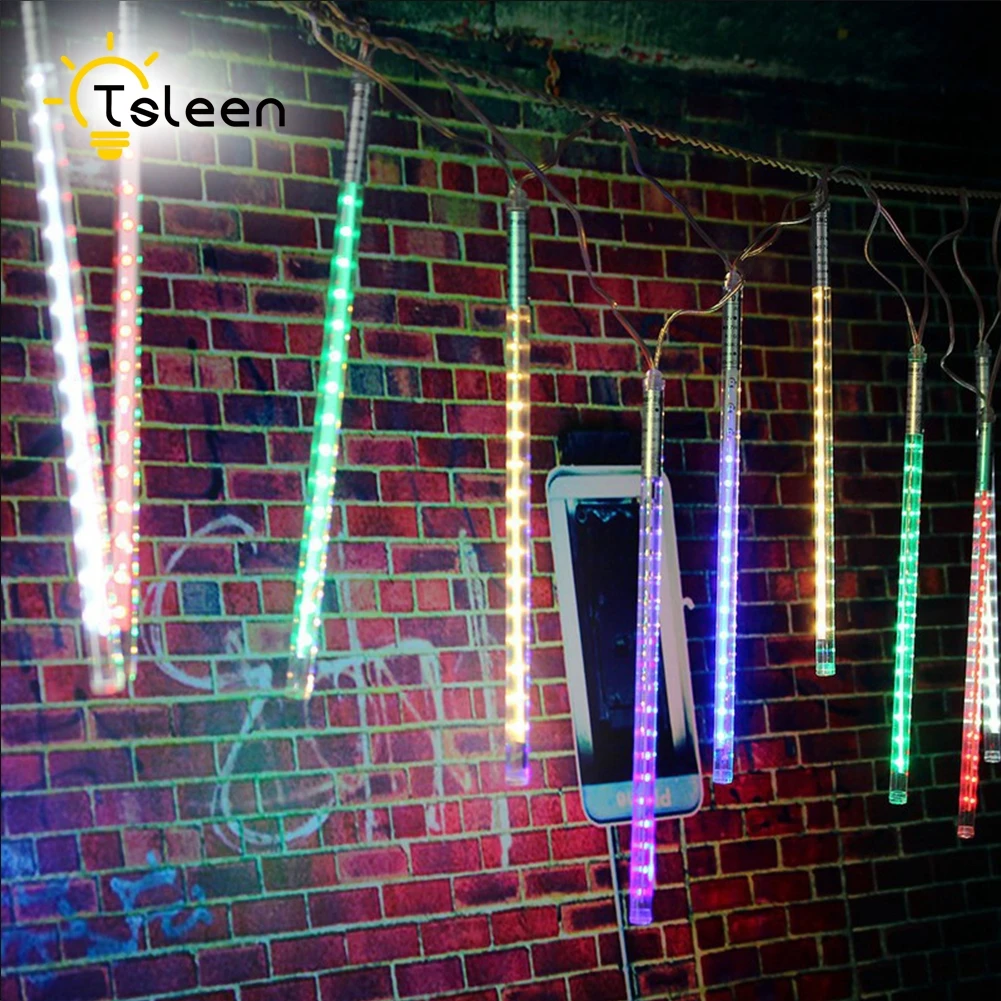 

Cheap 30cm 50cm Led String Waterproof Outdoor Decoration Wedding Meteor Shower Rain Tubes Christmas Tree Guirlande Lumineuse