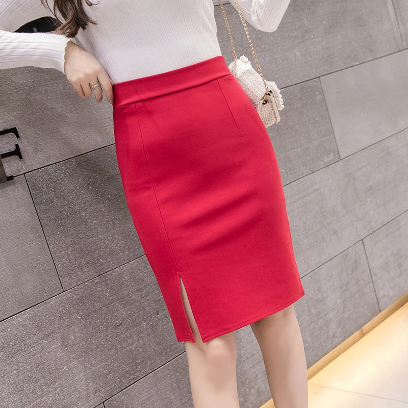 Female New Hot Fashion 2019 Spring Summer Women Skirt High Waist Work Slim Pencil Skirt Open Fork Sexy Office Lady Skirts NO778 Female New Hot Fashion 2019 Spring Summer Women Skirt High Waist Work Slim Pencil Skirt Open Fork Sexy Office Lady Skirts NO778
