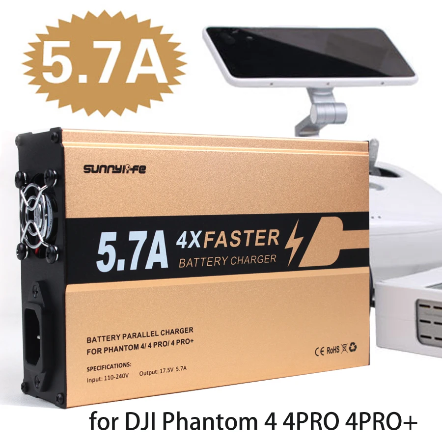 Sunnylife 4in1 Charger Battery and Remote Controller Charging 5 7A Big Current for DJI Phantom