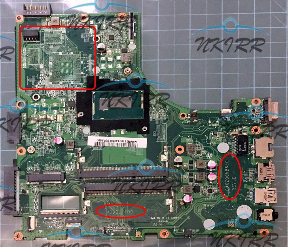 DA0ZQ0MB6E0 ZQ0 2957U Процессор DDR3 материнская плата для acer Aspire E5-471 E5-471G V3-472 V3-472P