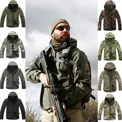 Открытый Спорт Softshell куртки для мужчин пеший Туризм Охота Одежда TAD Камуфляж Военная Униформа Тактический наборы для ухода за кожей кемпинг