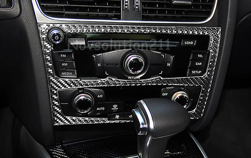 

For High-equipped and Left Hand Drive Car Model! Real Carbon Fiber Center Control Pannel Cover Trim For Audi A5 8T 2010-2015