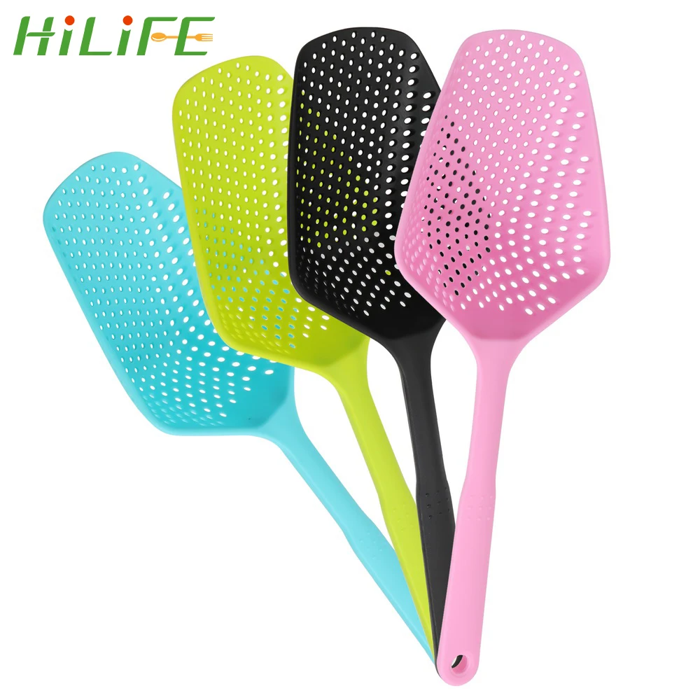 

HILIFE 1PC Kitchen Accessories Scoop Colander Colander Spoon Plastic Strainer Gadget Kitchen Tools Drain Veggies Water Scoop