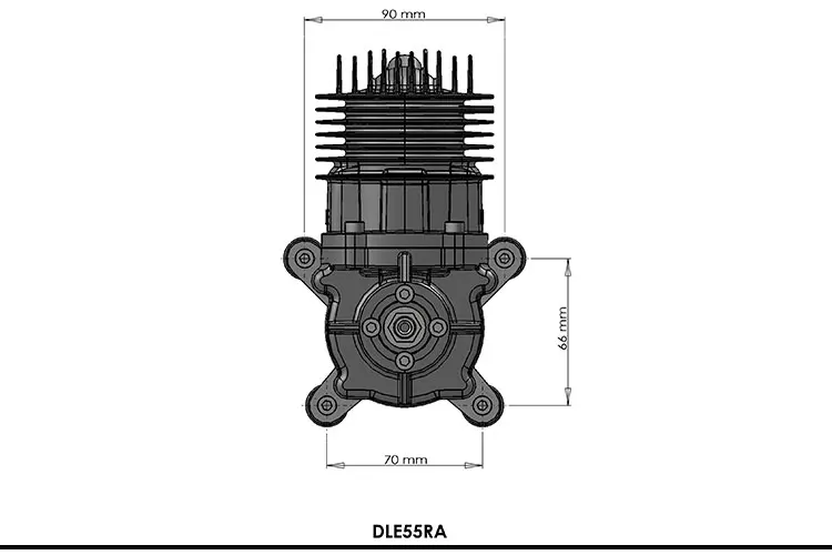 DLE55RA модель самолета бензиновый двигатель 55CC двигатель для RC вертолета/фиксированное крыло хобби