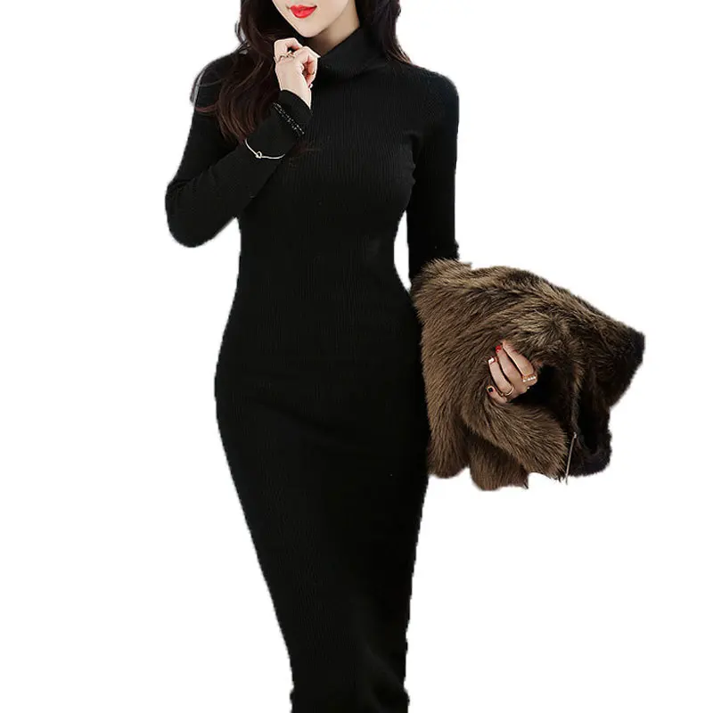 black turtleneck sweater dress plus size