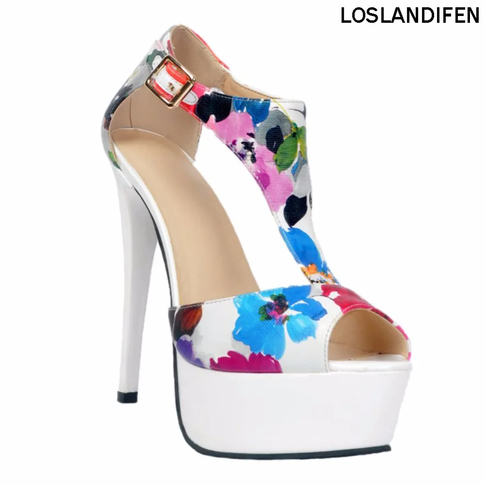 

Womens Fashion Handmade 14cm High Heel Roman Style Peep Toe Platform Sexy Sandals XD043-1