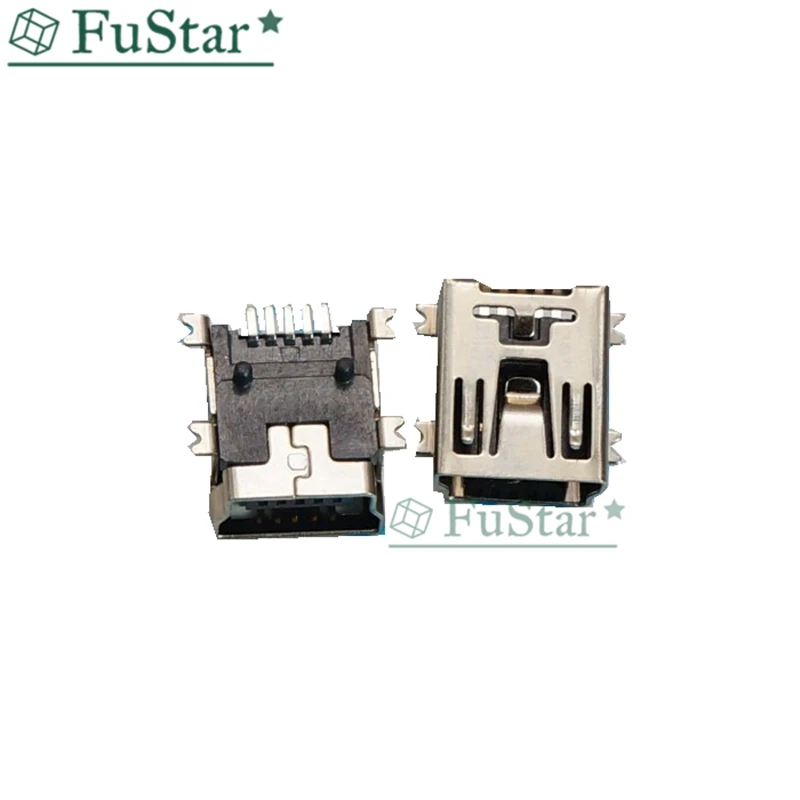 

10pcs Mini USB 5pin Female Socket Connector 4foot for Tail Charging Mobile Phone SMD