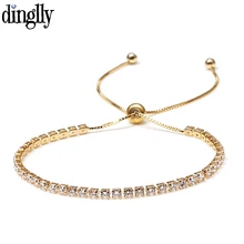 Европейская мода простой Рейн стразами и цирконием золото браслет из нержавеющей стали браслеты качество Шарм бренды браслет для женщин