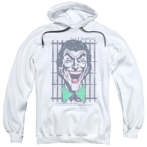 Trevco Dc-Criminal - Adult Pull-Over Hoodie - White Small (1)