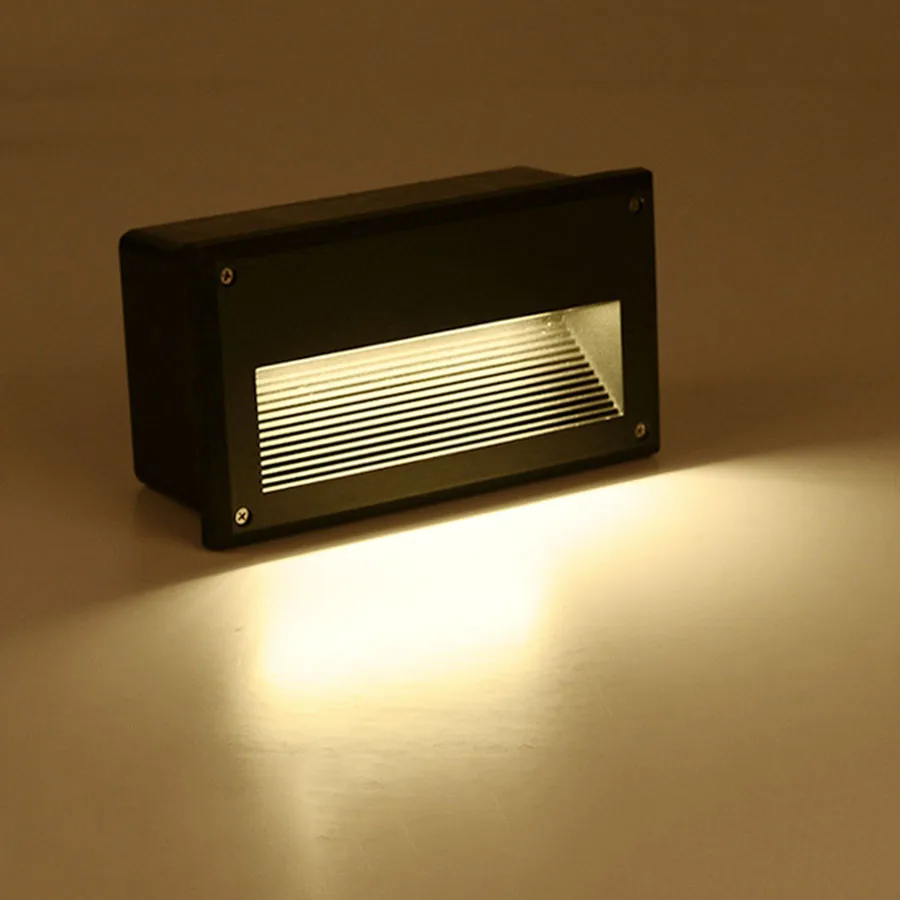 

Thrisdar 10PCS 5W Outdoor LED Step Light Embedded Corner Wall Lamp IP65 Outdoor LED Footlight Pathway Deck Underground Light