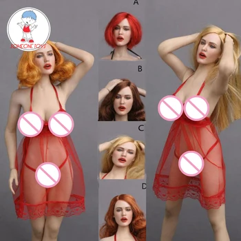 

1/6 Female Girl Head Sculpt GC017 With Facial Expression For 12 inches Action Figure Model