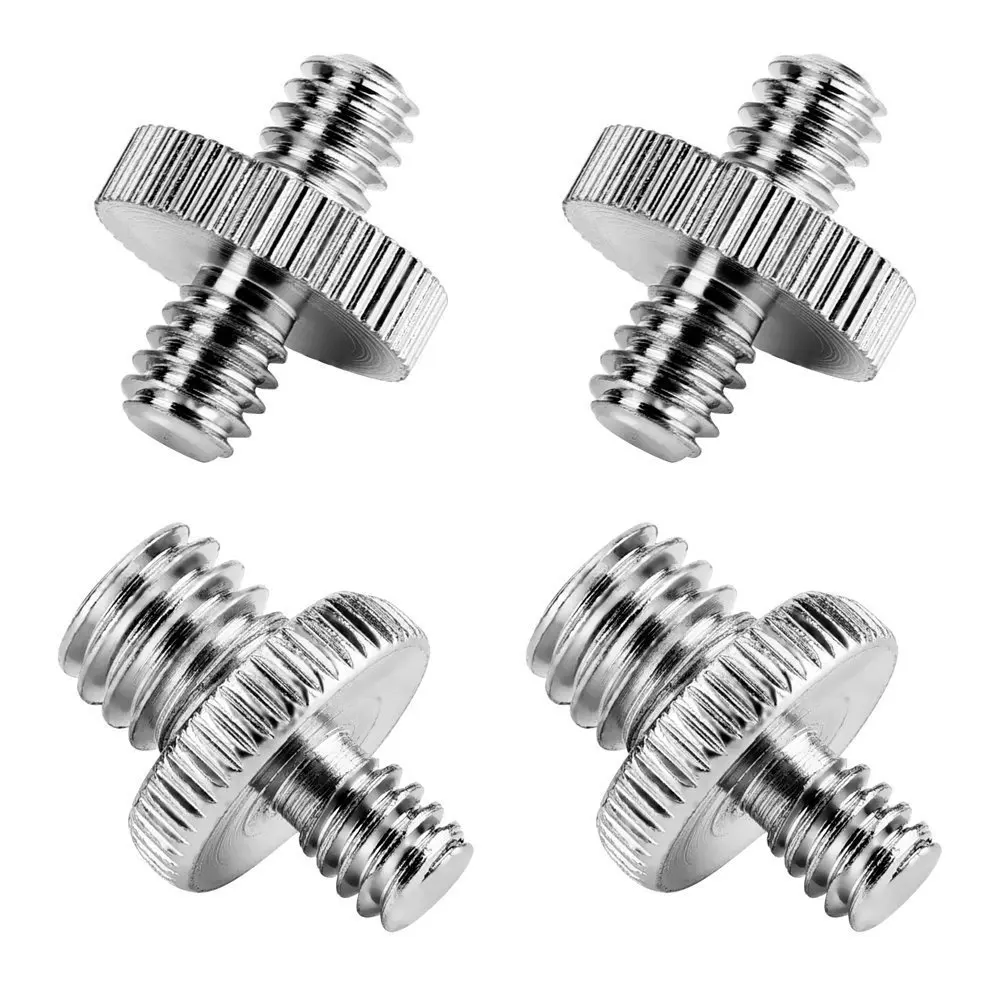 

1/4" Male to 3/8" Male Threaded Screw+1/4" Male to 1/4" Male Screw Adapter for Camera/Shoulder Rig/Tripod/Socket Studio/Gopro