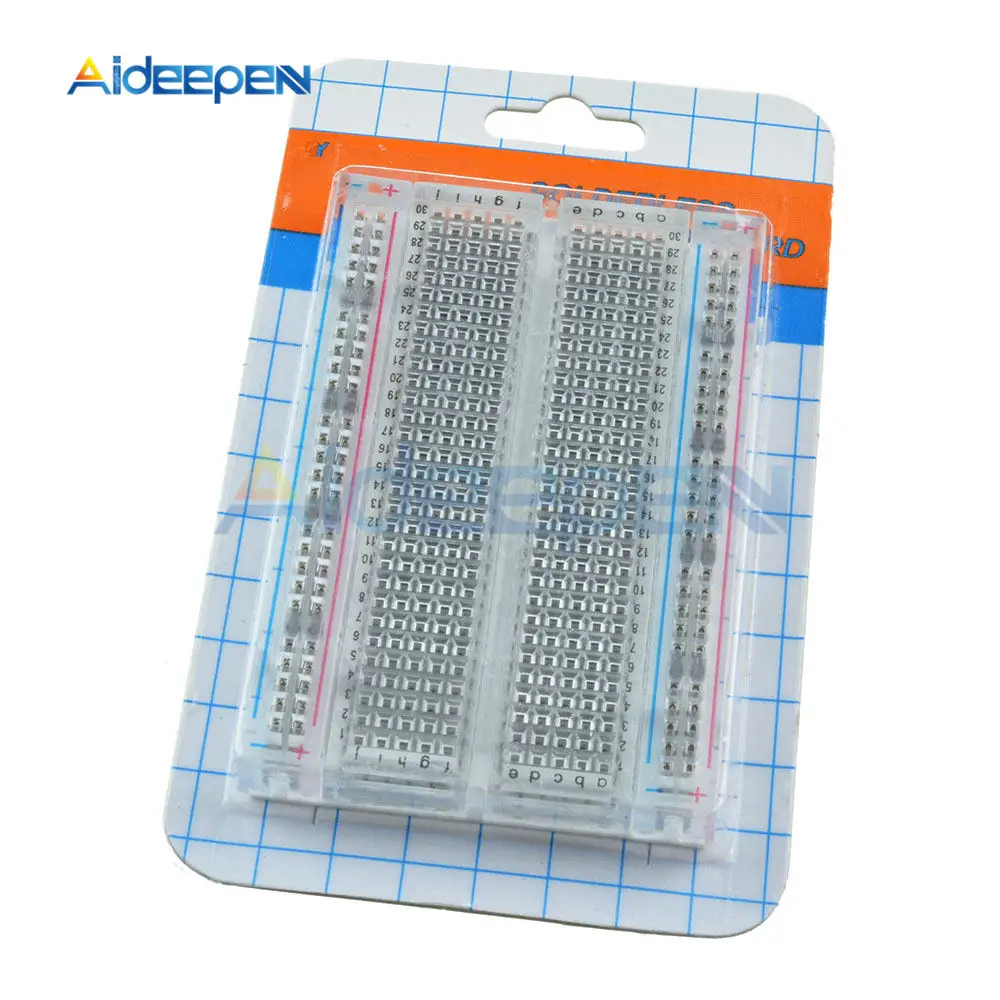 

400 Tie Points Transparent Solderless PCB Breadboard Mini Universal Test Protoboard DIY Bread Board for Bus Test Circuit Board