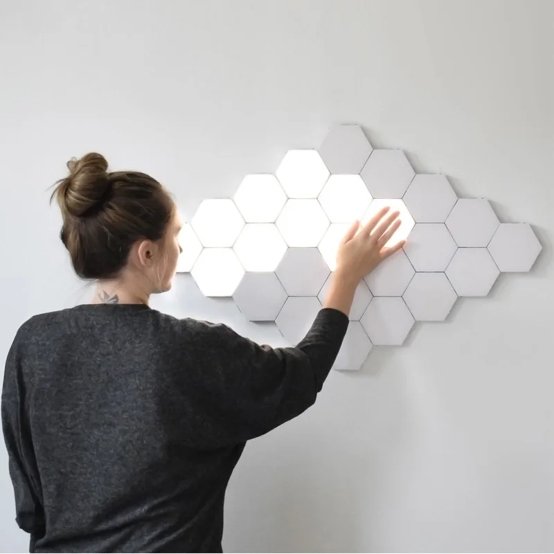 LED Quantum Lamp Touch Sensitive Sensor Night Light Modular Hexagonal Magnetic Lights Wall Lamp Novelty Creative Decoration