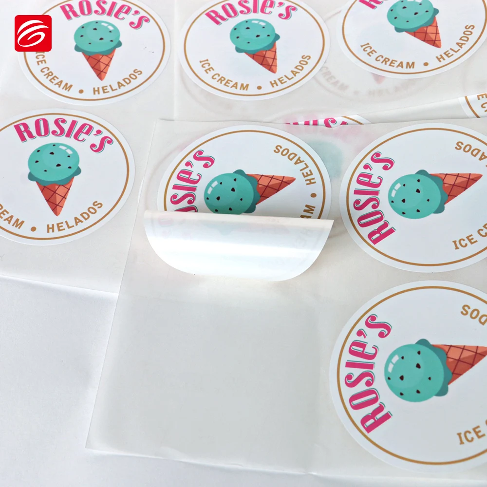 Индивидуальная маркировочная наклейка Водонепроницаемая наклейка с принтом Глянцевая рулонная наклейки