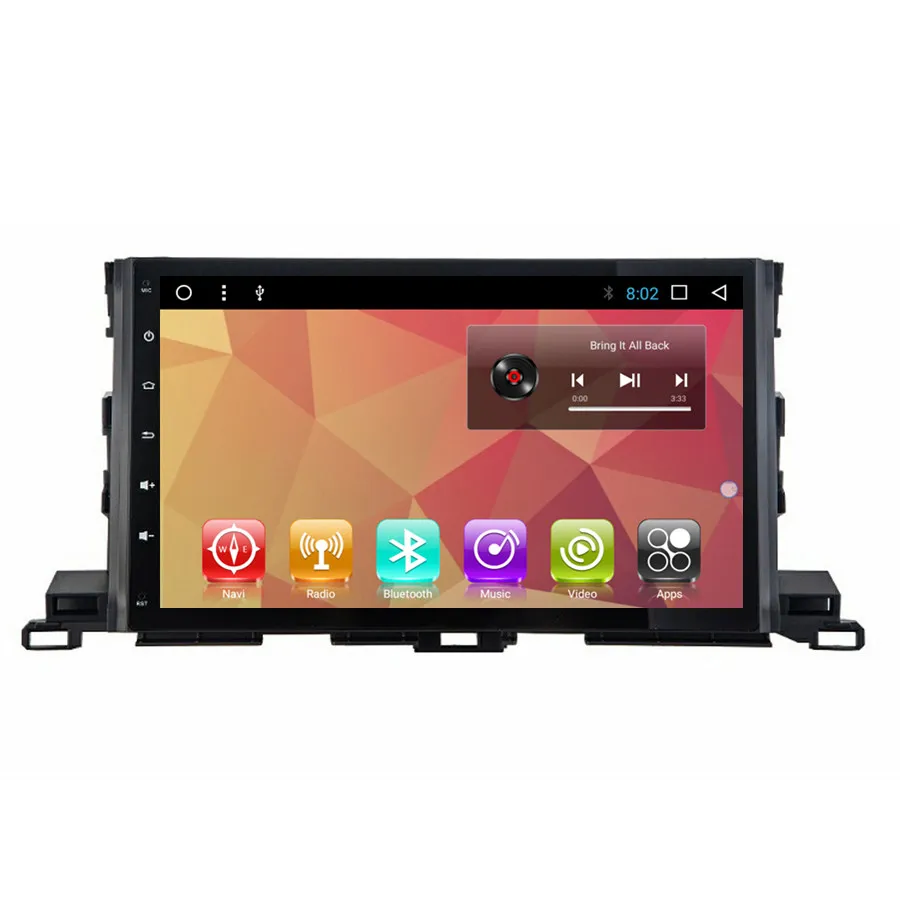 Sale 10" Android Car Multimedia Stereo Radio Audio DVD GPS Navigation Sat Nav Head Unit for Toyota Highlander 2015 2016 2017 0