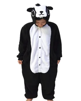

Hot Sales Black Skunk Cute Onesie Cosplay Costumes Novel Party Animal Pajamas Whole Nightgowns Women Sleepwear Long Sleeve Size