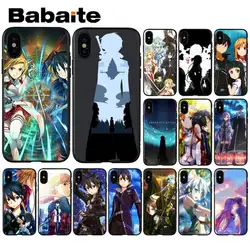 Babaite Sword Art Online Pattern TPU Мягкий телефон сотовый Чехол для телефона для Apple iPhone 8 7 6 6 S Plus X XS MAX 5 5S SE XR сотовые телефоны