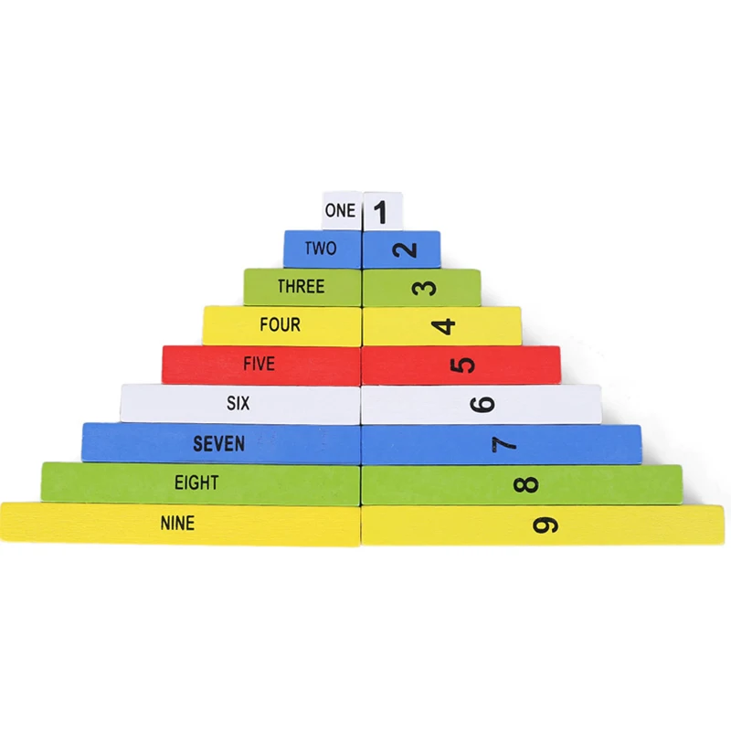 Монтессори образование деревянные игрушки 1-10 цифр Когнитивная математическая Игрушка Обучение логарифм версия ребенок раннего обучения коробка с цифрами
