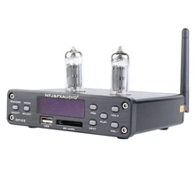 NFJ & FXAUDIO DP-02 6K4 MINI Bluetooth de Alta Fidelidade de Áudio Amplificador amplificador valvulado de Fone De Ouvido Amplificador de Saída Com U-Disk/ cartão SD