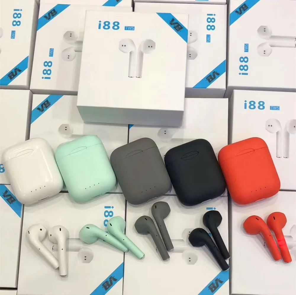 

5 colors New i88 TWS Wireless Stereo Bluetooth 5.0 Headsets Earbuds Earphone not i10 i11 i12 i13 for smart Phone