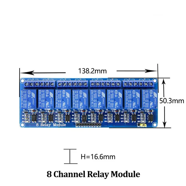 1 2 4 8 канальный DC 5 В релейный модуль с оптроном низкий уровень триггера Плата расширения для arduino Raspberry Pi - Цвет: 8 Channel