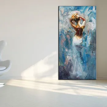 

Large Handpainted Abstract Figure Lines Oil Paintings on Canvas Large Sexy Women Wall Painting Modern Home Decor Art Pictures