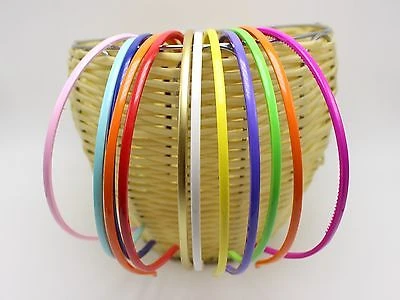 10ミックスバブルガムカラープラスチック狭い細いヘアバンドヘッドバンド4ミリメートルで歯 Hair Band Headband Hair Bandthin Hair Bands Aliexpress
