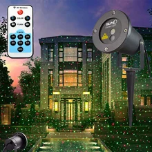 Remote RG Static Star Laser Light Projector Outdoor Waterproof Red Green Xmas Lights Christmas Tree Decoration Lighting for home