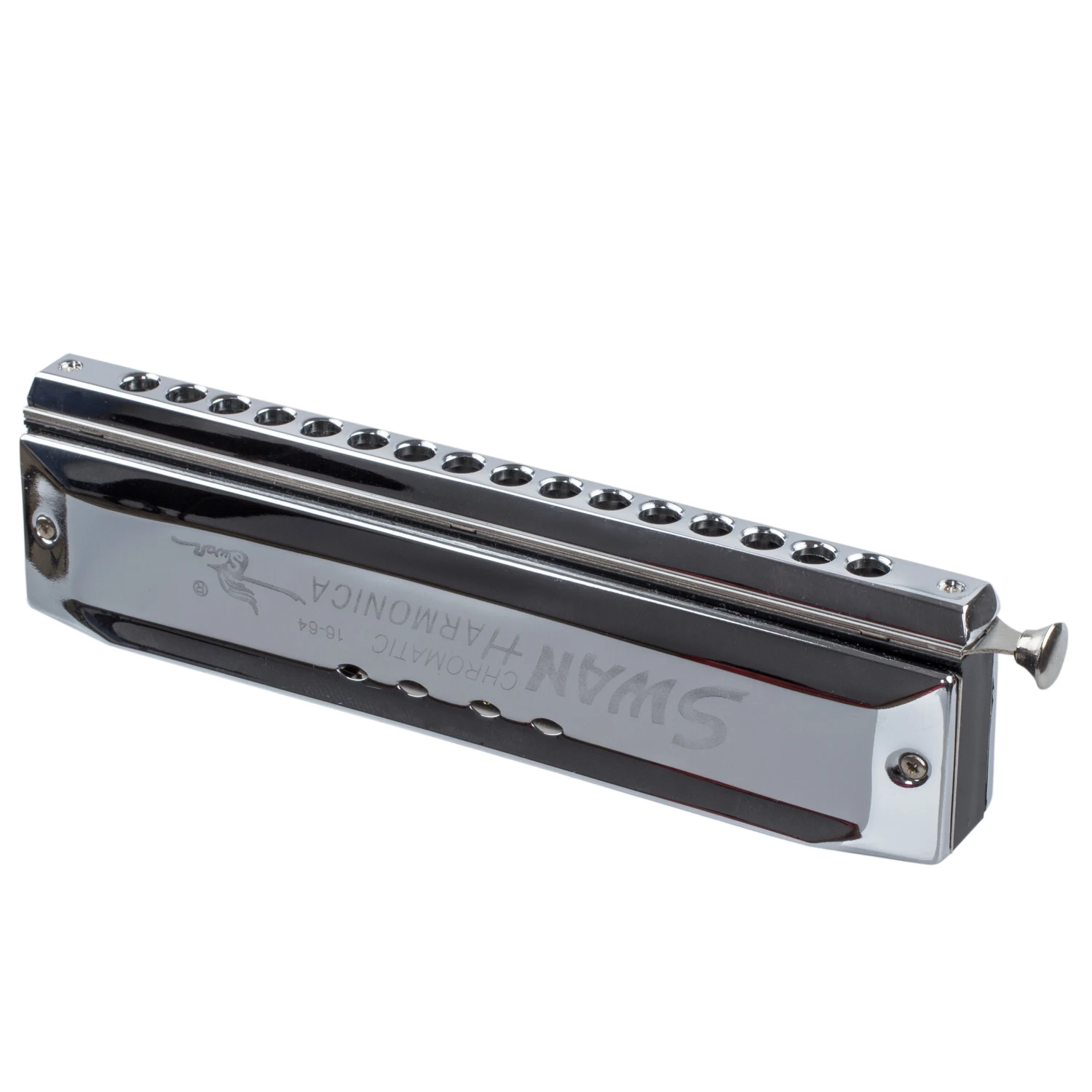

Chromatic Harmonica Silver tone 16 hole 64 Mouth Music Instruments