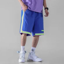 Мужские летние свободные повседневные спортивные шорты, спортивные штаны для бега, модные уличные шорты в стиле хип-хоп, Короткие шаровары