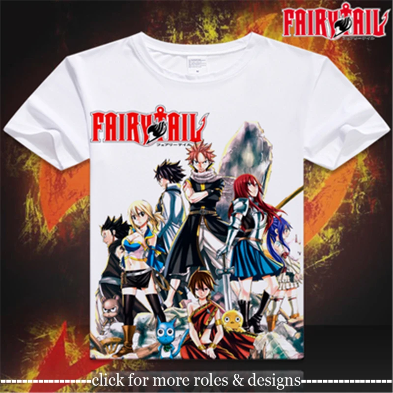 

Fairy Tail Etherious Natsu Elza Scarlet Cosplay Costume Cloth Unisex Short Sleeve T-shirt