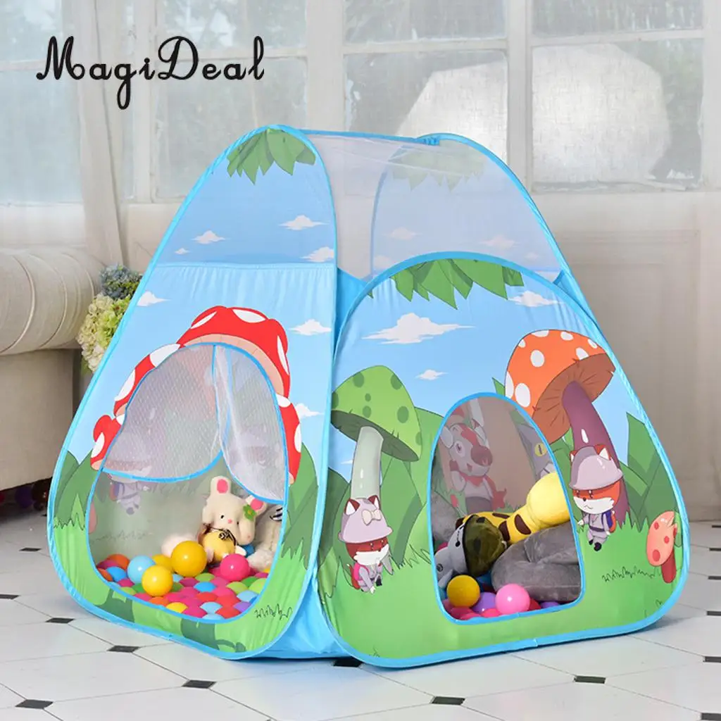 Folding Pop Up Play Tent Brick Wall Ball Pit Teepee Castle Tent Bedding Tent Kids Playhouse Garden Toy