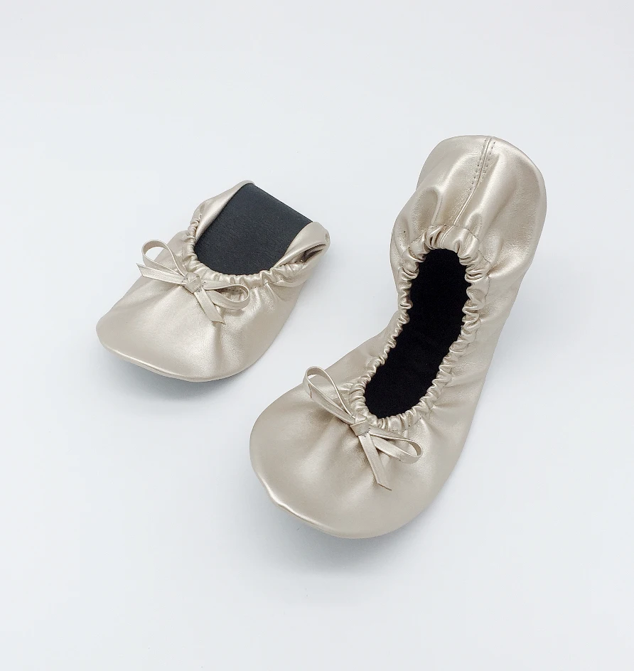 Frauen 2016 Logo Schuhe Wohnungen Beste Ballett Angepasst Gold Freies In Verschiffen Aufrollen Ballerina Verkauf Tasche Mit Xqwgf