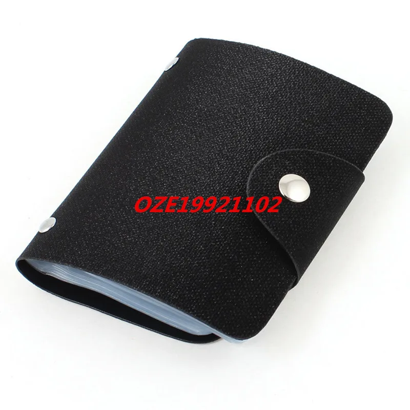 1PCS Black Glitter Plastic 26 Sheet Business ID VIP Card Case Holder