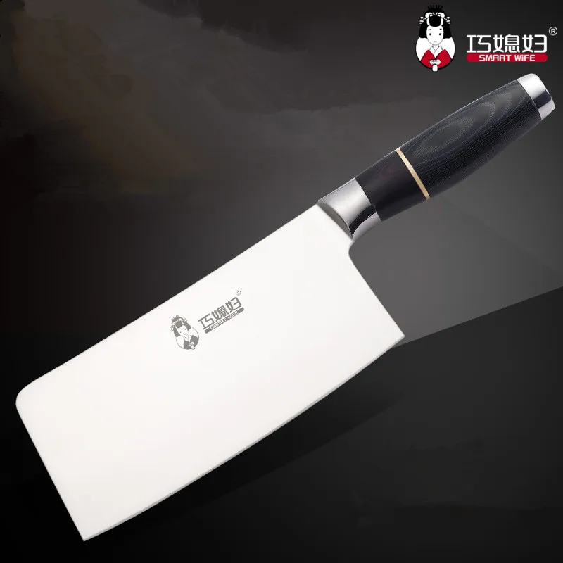 

Free Shipping SMART WIFE Stainless Steel Kitchen Chop Bone Cut Meat Dual-use Knife Sliceable Slicing Vegetable Cooking Knives