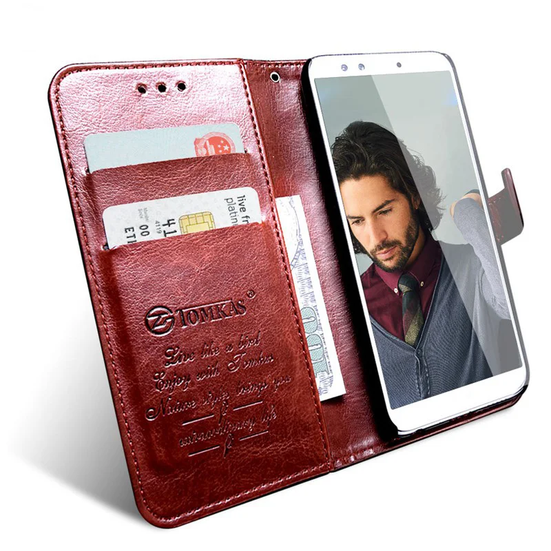 TOMKAS Wallet Case For Huawei Honor 9 Lite Cover Luxury Retro PU Leather Flip Phone Case For Huawei Honor 10 Cases Covers