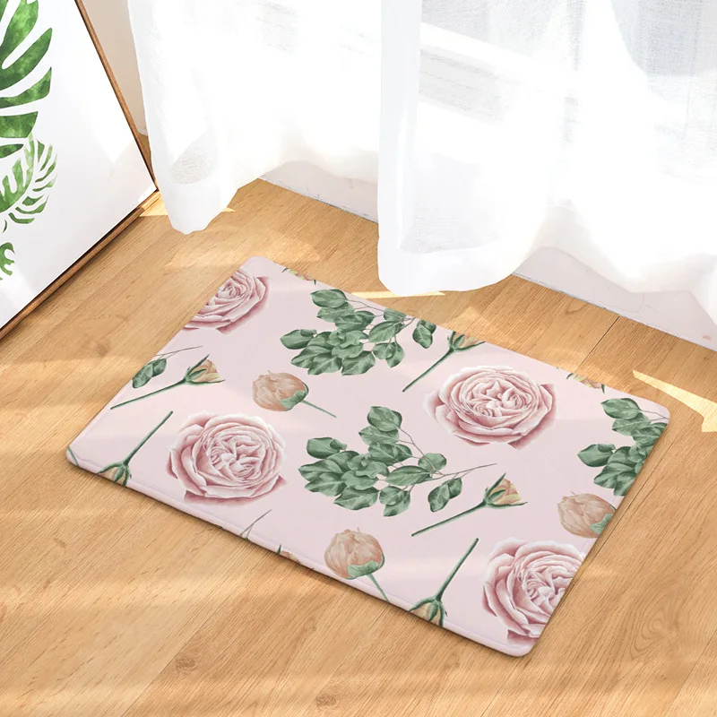 CAMMITEVER Retro Floral Carpet Bedroom Rug Decorative Stair Mats Home Decor Crafts Waterproof Door Mat CAMMITEVER Retro Floral Carpet Bedroom Rug Decorative Stair Mats Home Decor Crafts Waterproof Door Mat