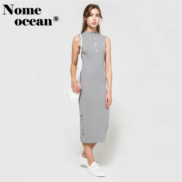 sweater dress with buttons on the side