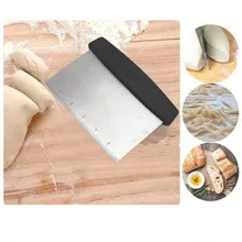 Кухонные инструменты нержавеющая сталь, каучук ручка режущего ножа порошок скребок для стола утолщенный с шкала из нержавеющей стали резак для теста
