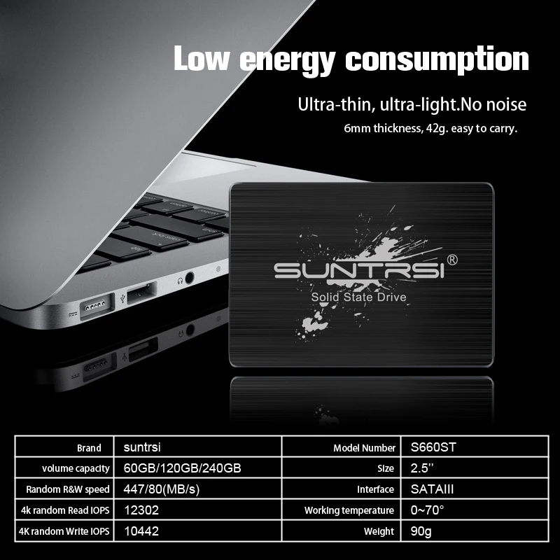 Suntrsi высокоскоростной SSD SATA3 2,5 дюймов 240 ГБ твердотельный накопитель Жесткий Диск Внутренний HDD SSD жесткий диск для ноутбука настольный