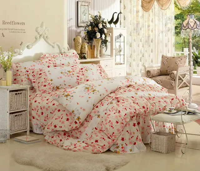 100 Cotton Korean Country Style 4pcs Bedding Sets Bedclothes Bed 100 Cotton Korean Country Style 4pcs Bedding Sets Bedclothes Bed Linen Nice Design Confortable